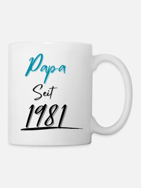 Papa seit 1981 - Tasse - Weiß