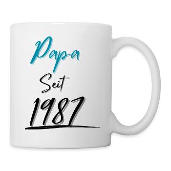 Papa seit 1987 - Tasse - Weiß - Rechts