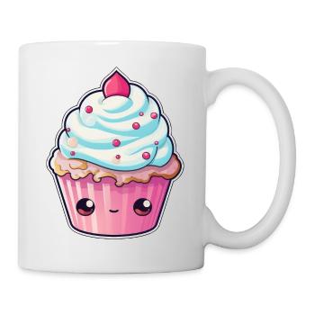 Cupcake Kawaii - Tasse - Weiß - Rechts