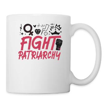 Feminist Fight Patriarchy - Tasse - Weiß - Rechts