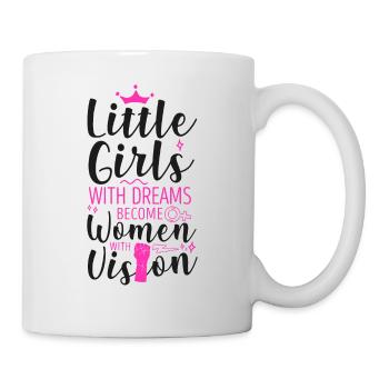 Petites filles féministes avec des rêves - Mug blanc - blanc - Droite