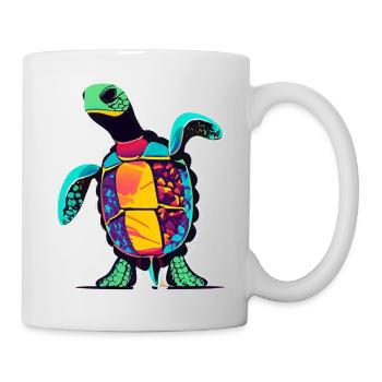 Schildkröte - Tasse - Weiß - Rechts