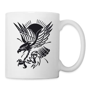 Eagle approaching - Mug - white - Right