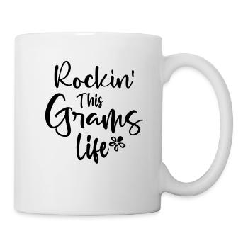 Rockin' this Grams Life - Funny Grandma - Mug - white - Right
