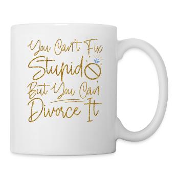 Happy Divorce Party You Can't Fix - Tasse - Weiß - Rechts