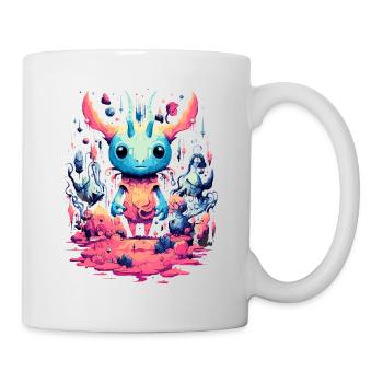 Gruselige Halloween-Monster - Tasse - Weiß - Rechts
