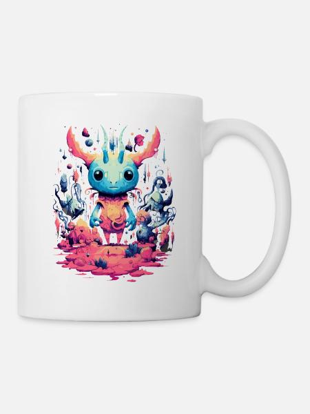 Creepy Halloween monsters - Mug - white