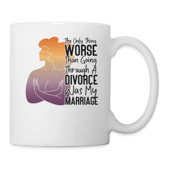 Happy Divorce Party The Only Thing - Tasse - Weiß - Rechts