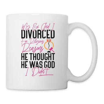 Bonne fête de divorce Mon ex et moi - Mug blanc - blanc - Droite