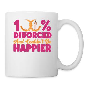 Happy Divorce Party 100% Divorced - Mug - white - Right
