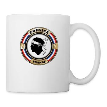 Coat of arms Corsica flag map - Mug - white - Right