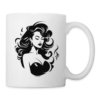 die Schönheit in Schwarz - Tasse - Weiß - Rechts