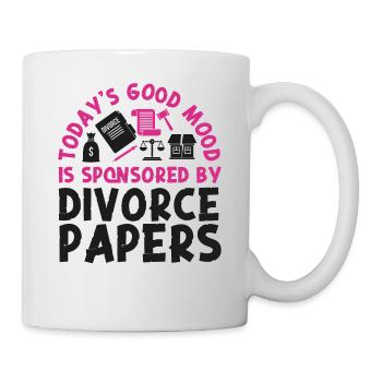Happy Divorce Party Today's Good - Tasse - Weiß - Rechts