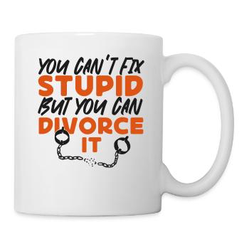 Happy Divorce Party You Can't Fix - Tasse - Weiß - Rechts