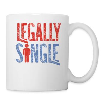 Happy Divorce Party Legally Single - Tasse - Weiß - Rechts