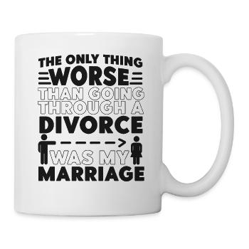 Happy Divorce Party The Only Thing - Tasse - Weiß - Rechts