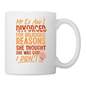 Bonne fête de divorce Mon ex et moi - Mug blanc - blanc - Droite