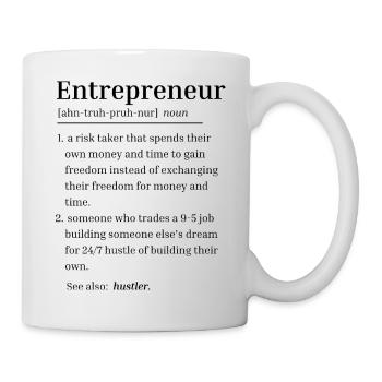 Définition d’entrepreneur - Mug blanc - blanc - Droite