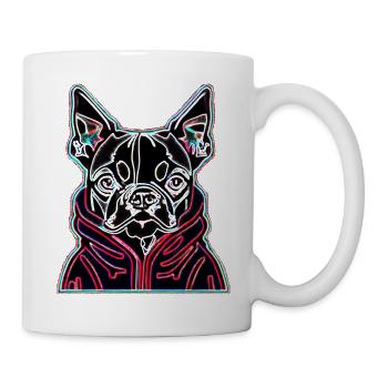 Boston Terrier Neon - Mug - white - Right