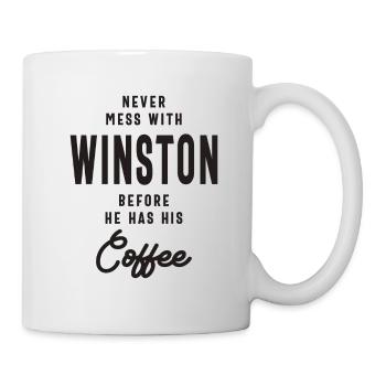 Never Mess With Winston Before Coffee - Mug - white - Right