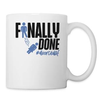 Happy Divorce Party Finally Done - Tasse - Weiß - Rechts