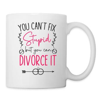 Happy Divorce Party You Can't Fix - Tasse - Weiß - Rechts