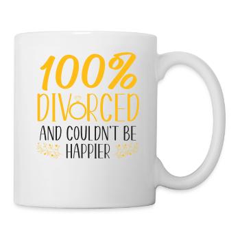Happy Divorce Party 100% Divorced - Mug - white - Right