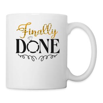 Happy Divorce Party Finally Done - Tasse - Weiß - Rechts