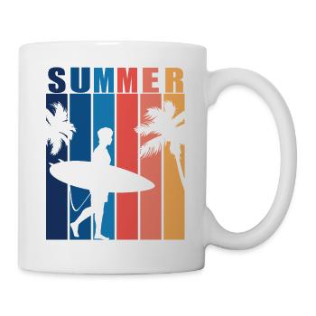 Planche de surf Surfer Sports nautiques - Mug blanc - blanc - Droite
