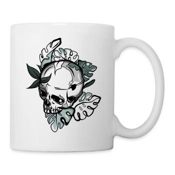 Floral Skull - Tasse - Weiß - Rechts