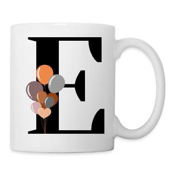 Buchstabe e Geburtstagsballon - Tasse - Weiß - Rechts