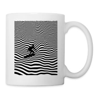 Surfer Surfboard Wassersport Wellenreiten - Tasse - Weiß - Rechts