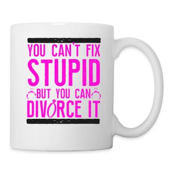 Happy Divorce Party You Can't Fix - Tasse - Weiß - Rechts