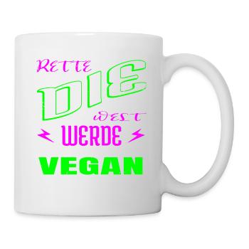 veganes essen geburtstagsgeschenkidee geschenk - Tasse - Weiß - Rechts