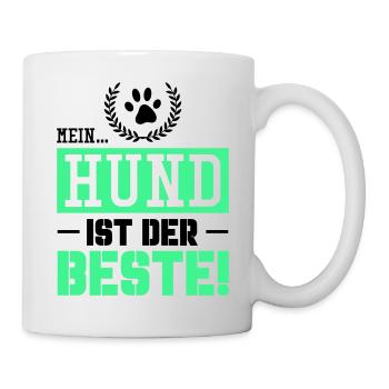 mein hund ist der beste - Tasse - Weiß - Rechts