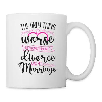Happy Divorce Party The Only Thing - Tasse - Weiß - Rechts