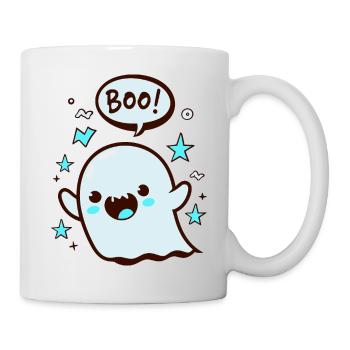 Spooky Cute Kawaii Ghost Design - Boo - Mug - white - Right