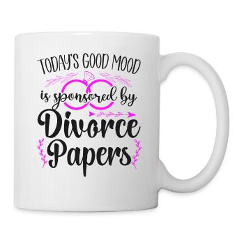 Happy Divorce Party Today's Good - Tasse - Weiß - Rechts