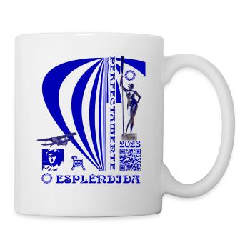 Herrlich perfekt. Blau. - Tasse - Weiß - Rechts