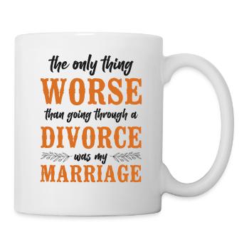 Happy Divorce Party The Only Thing - Tasse - Weiß - Rechts