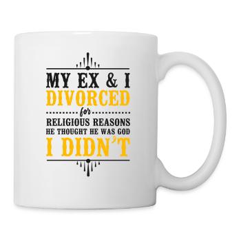 Bonne fête de divorce Mon ex et moi - Mug blanc - blanc - Droite