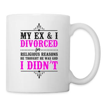 Bonne fête de divorce Mon ex et moi - Mug blanc - blanc - Droite