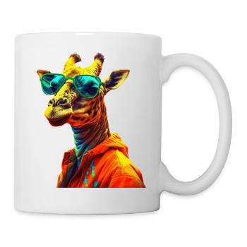 Girafe avec lunettes de soleil Girafes Colorful Cool - Mug blanc - blanc - Droite