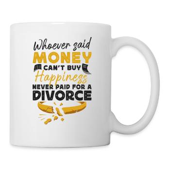 Fête de divorce heureuse Qui a dit - Mug blanc - blanc - Droite