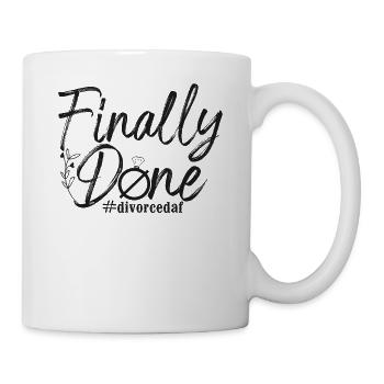 Happy Divorce Party Finally Done - Tasse - Weiß - Rechts