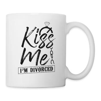 Bonne fête de divorce Embrasse-moi Je suis - Mug blanc - blanc - Droite