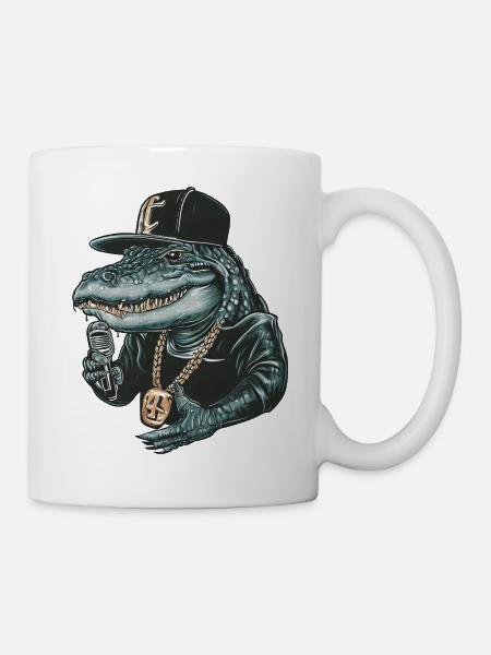 Aligator Rap-Künstler - Tasse - Weiß