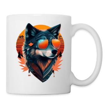 Loup - Mug blanc - blanc - Droite
