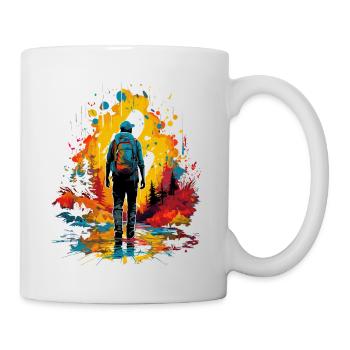 Wandern Berge Bunt - Tasse - Weiß - Rechts