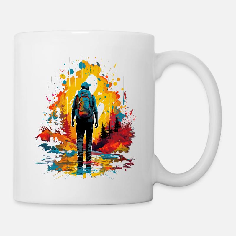Wandern Berge Bunt - Tasse - Weiß
